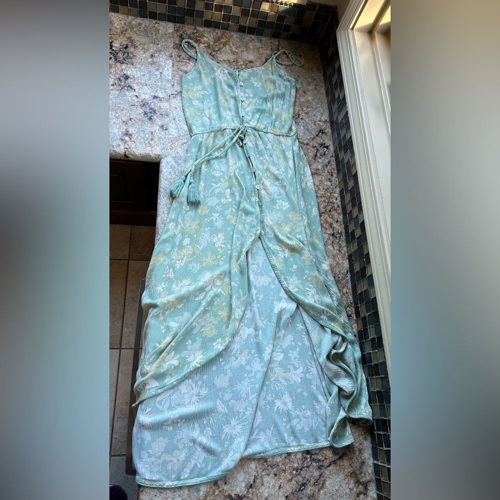 Floral Green Summer Dress - Picture 4 of 9